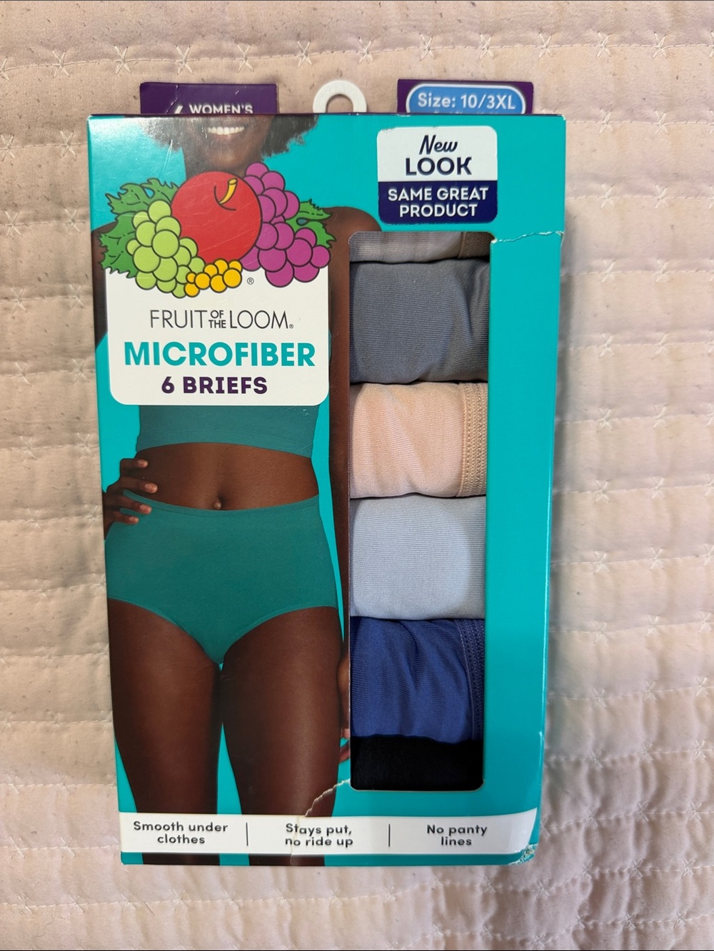 Fruit of the Loom Microfiber 6-Pack Briefs - Mixed Blue/Gray/Tan/Black